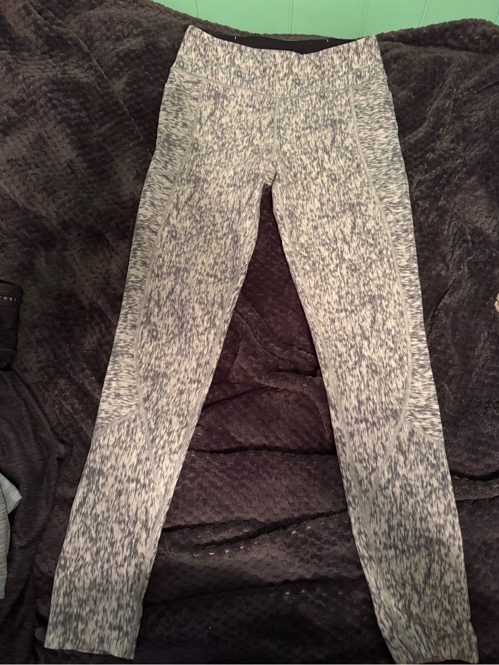 Marled Gray High-Rise Performance Leggings
